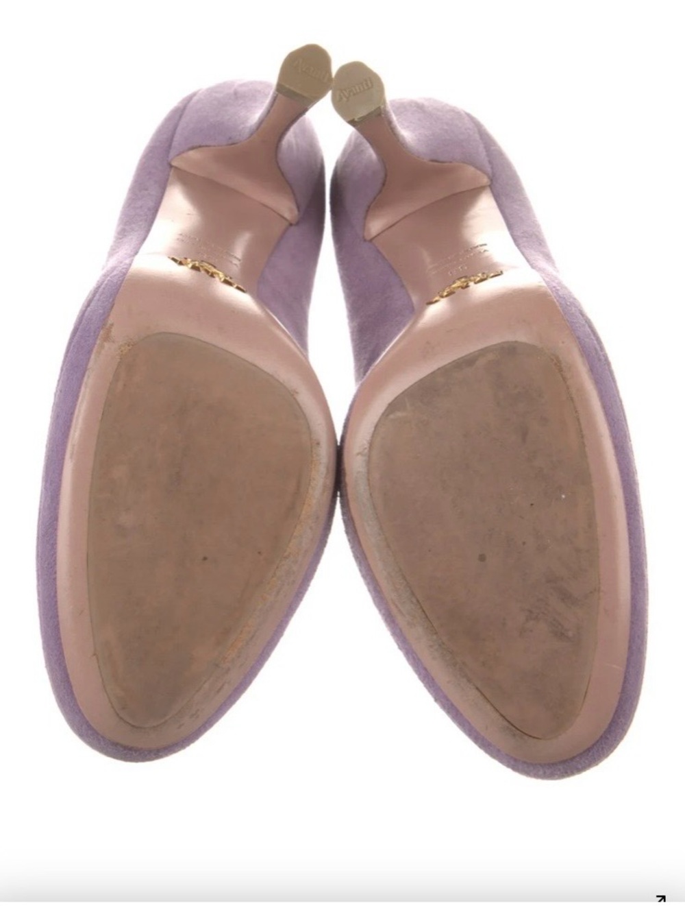 PRADA Lavender Scalloped Suede High Heel Pump - Women - Picture 5 of 10